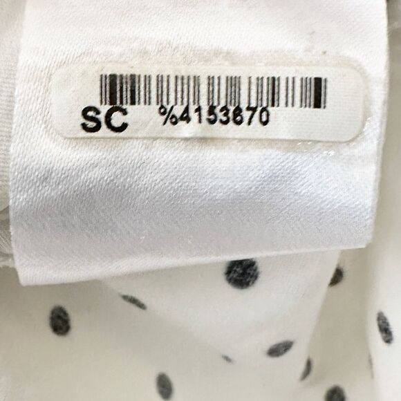 The Shirt by Rochelle Behrens White Black Polka Dot Size Extra Small - Picture 10 of 10